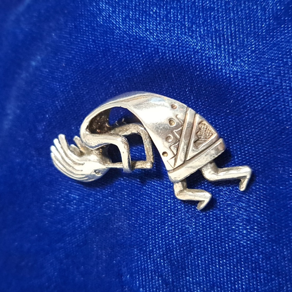 Vintage Sterling Silver Liberty Dancing Kokopelli Pin Brooch